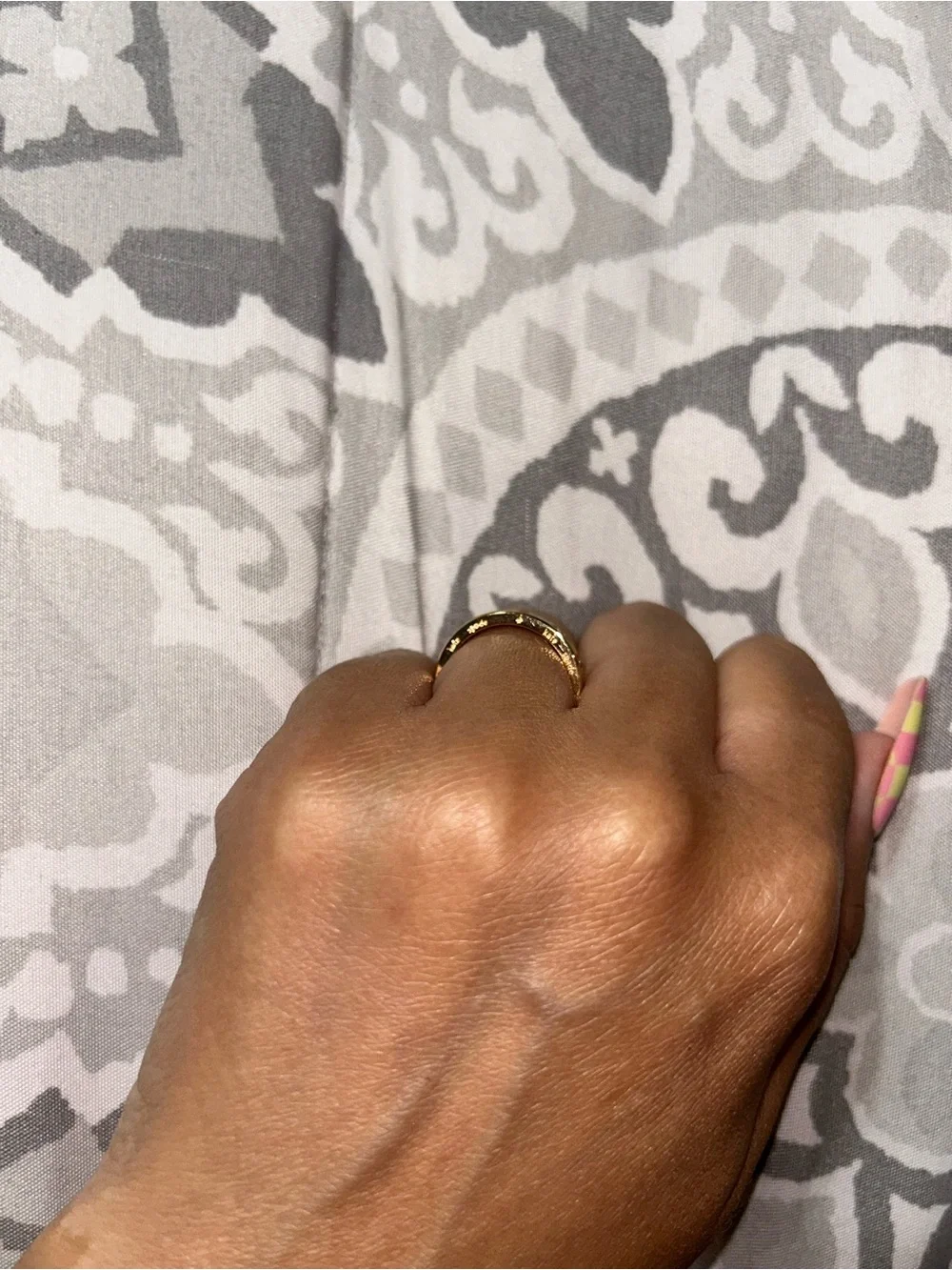 Kate Spade Gold Tone Ring with Crystal Accents